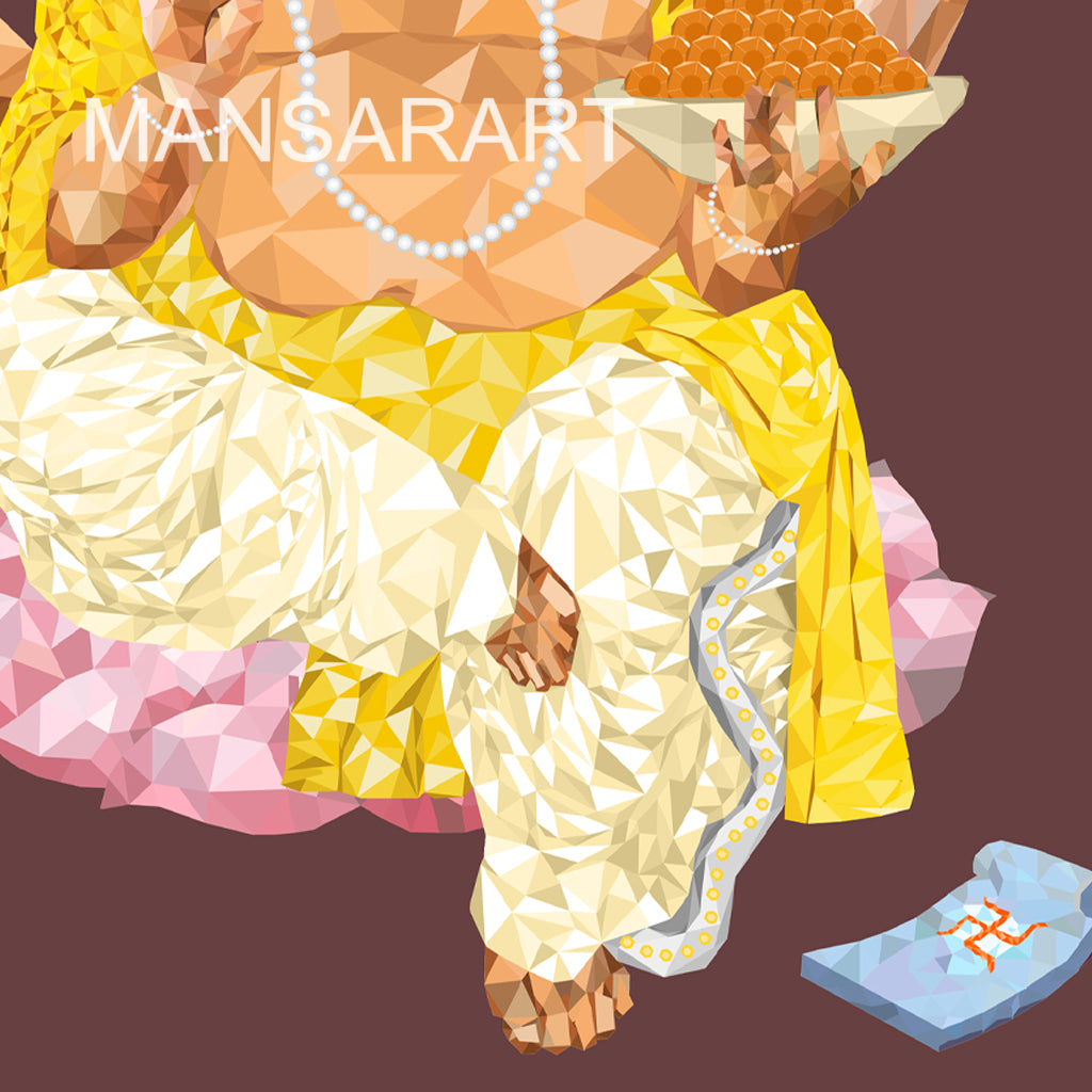 LORD GANESHA : Modern Reverence in Poly Art