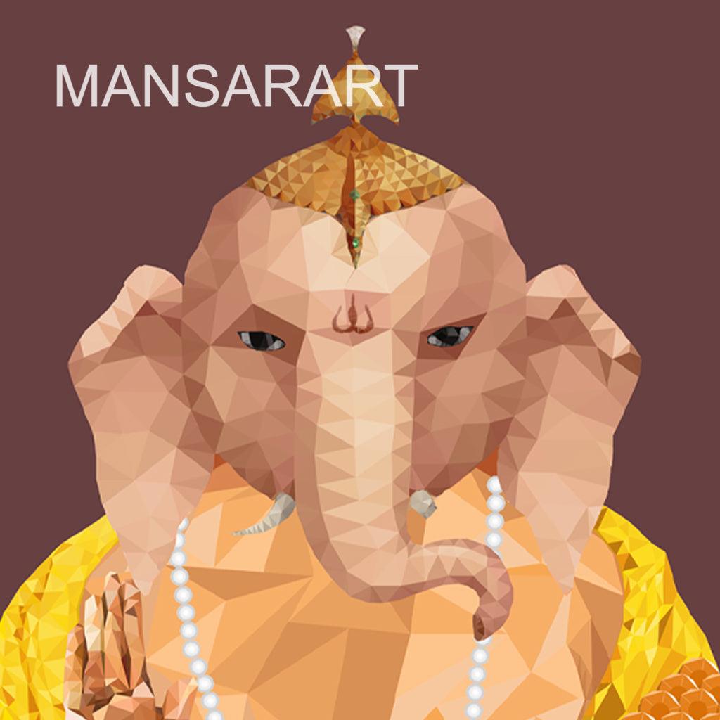 LORD GANESHA : Modern Reverence in Poly Art