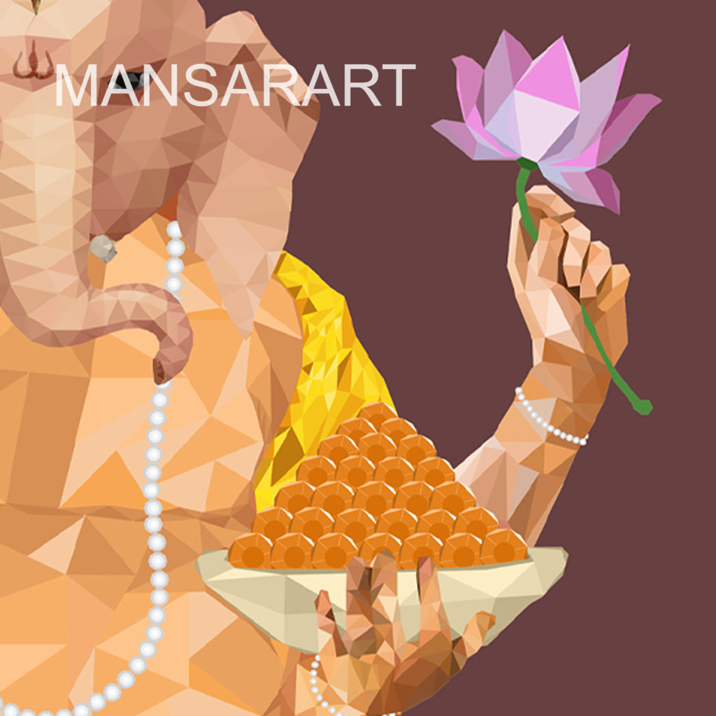 LORD GANESHA : Modern Reverence in Poly Art