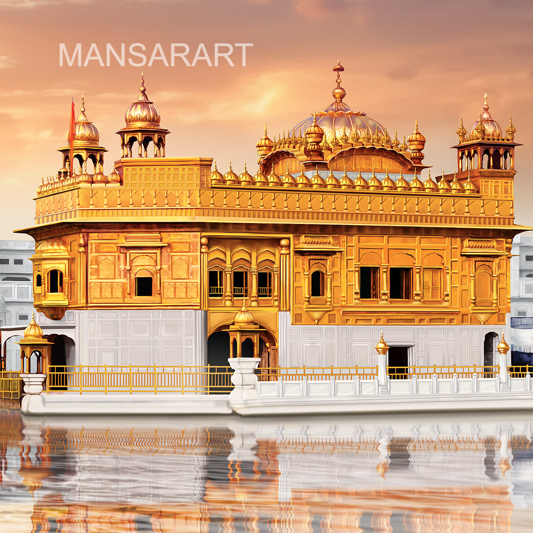 DARBAR SAHIB - STATUE OF FAITH SUNSET