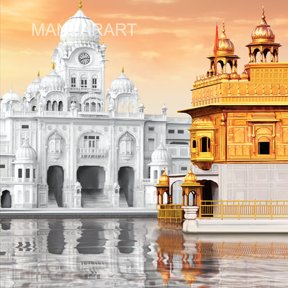 DARBAR SAHIB - STATUE OF FAITH SUNSET